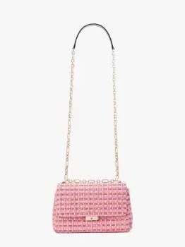 Image of Kate Spade Carlyle Raffia Tweed Medium Shoulder Bag, Multi, One Size