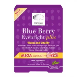 Image of New Nordic Blueberry Mega OAD for vision & Vitality 30 Tablets