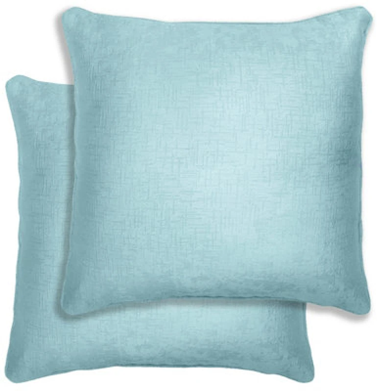 Image of Enhanced Living Pair Of Vogue Sky Blue Textured Cushion Covers - 43X43Cm - Cases Only