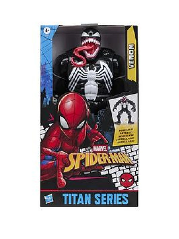 Image of Marvel Spider-Man Titan Series Venom Deluxe Action Figure 30-cm-scale 12" Super Hero Toys for Children Ages 4+