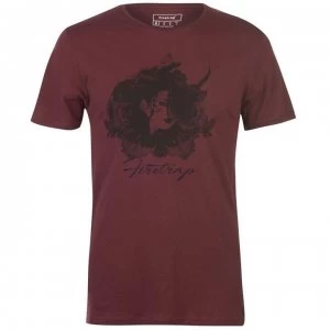 Image of Firetrap Graphic T Shirt Mens - Lady 2 - Burg