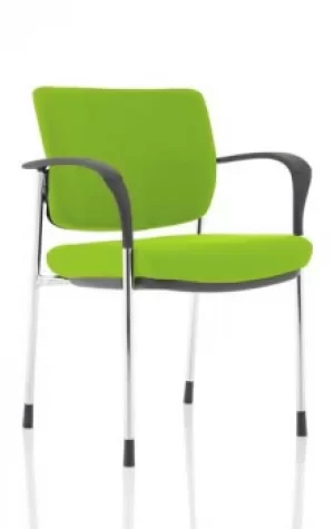 Image of Brunswick Deluxe Chrome Frame Bespoke Colour Back And Seat Myrrh Green With Arms