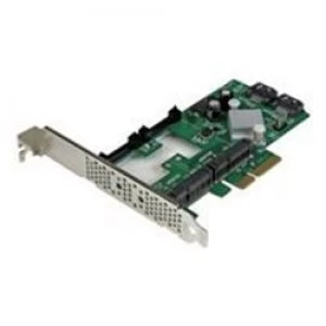 Image of StarTech.com 2 Port PCI Express SATA III 6Gbps RAID Card w/ 2 mSATA Slots - storage controller (RAID)