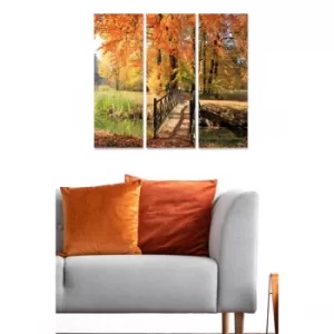 Image of MDF8364069 Multicolor Decorative MDF Painting (3 Pieces)