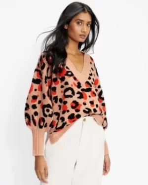 Image of Animal V-neck Sweater