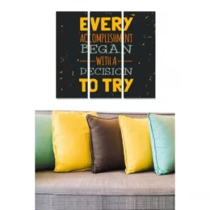 Image of MDF303399308 Multicolor Decorative MDF Painting (3 Pieces)