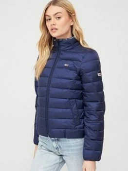 Image of Tommy Jeans Quilted Zip Through Padded Jacket - Navy