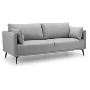 Image of Lenna Comfy 3 Seater Sofa Platinum Grey Wool Effect Fabric