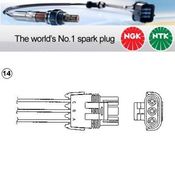 Image of 1x NGK NTK Oxygen O2 Lambda Sensor OZA446-E8 OZA446E8 (1827)