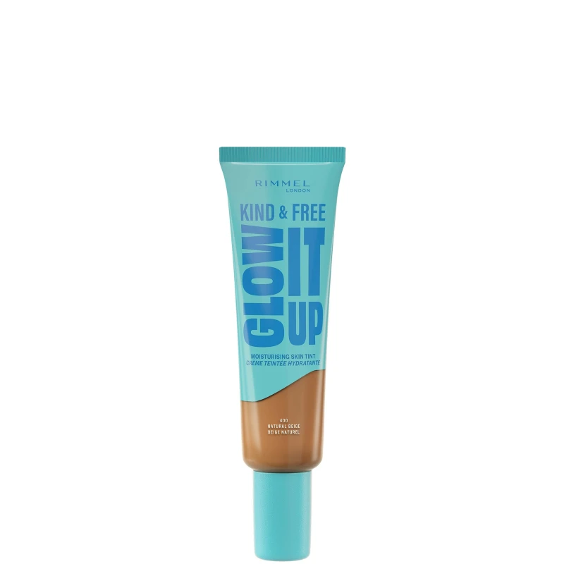 Image of Rimmel London Kind & Free GLOW IT UP Moisturising Skin Tint 30ml (Various Shades) - 400 Natural Beige