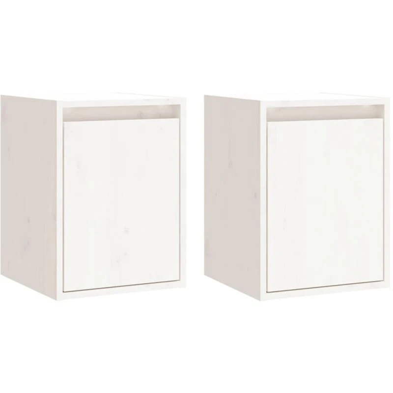 Image of VIDAXL Vidaxl - Wall Cabinets 2 pcs White 30x30x40cm Solid Wood Pine 8720286840702