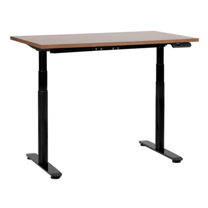 Image of Beliani Electric Adjustable Standing Desk Destinas Brown/ Black 120 Cm 72 Cm