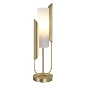Image of Сipresso Table & Floor Table Lamp Gold, Glass White Shade