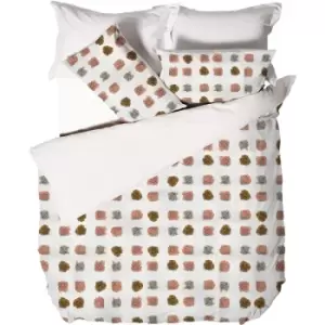 Image of Linen House Haze Duvet Cover Set (Single) (Pink/Sand) - Pink/Sand