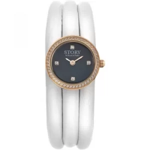 Image of Ladies Story Watch White Lambskin Watch