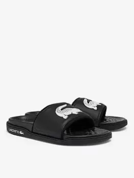 Image of Lacoste Croco Dualiste 0922 Slides - Black, Size 4, Women