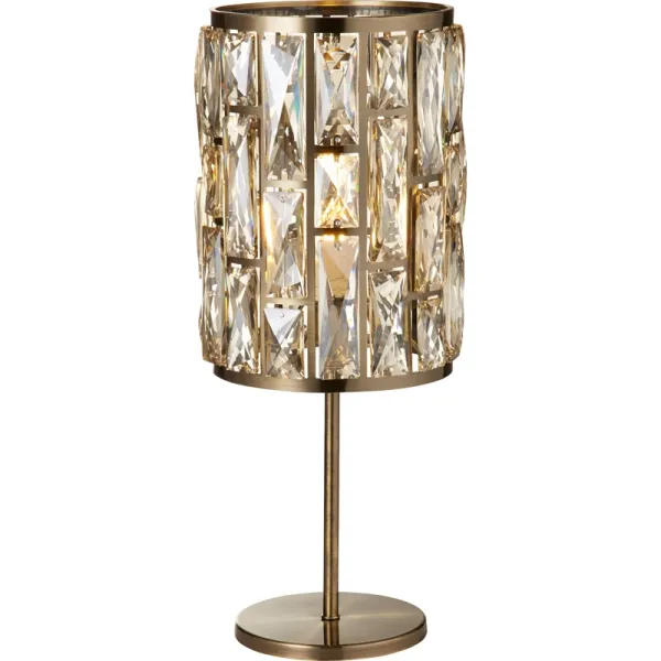 Image of Searchlight Bijou Champagne Glass Table Lamp - Antique Brass