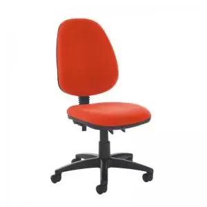 Image of Jota high back PCB operator chair with no arms - Tortuga Orange