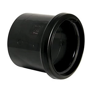 Image of FloPlast SP124B Single Socket Coupling - Black 110mm