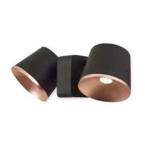 Image of Leds-C4 Drone - Integrated LED Wall / Ceiling Light Brown, Copper