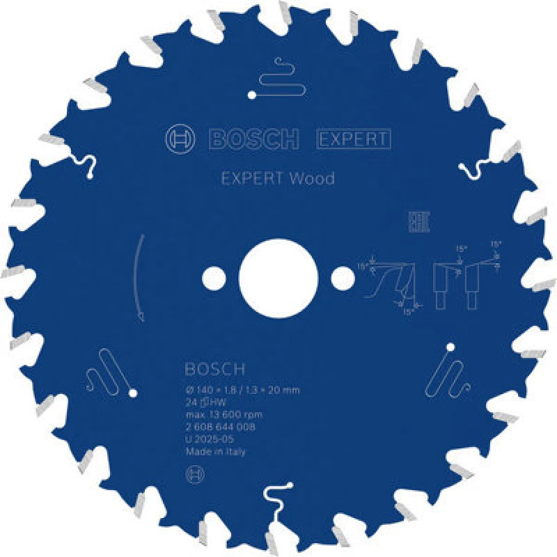 Image of Bosch Expert Wood Circular Saw Blade 140 X 1.8/1.3 X 20 mm T24 2608644008