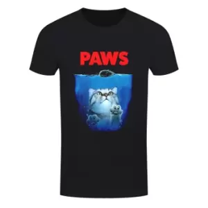 Image of Grindstore Mens Paws T-Shirt (S) (Black/Blue/Red)
