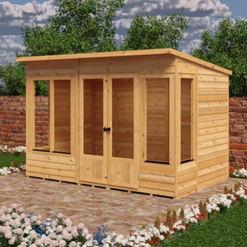 Image of Shire Alora 10X6 Pent Summerhouse With 5 Windows And Interchangeable Configuration