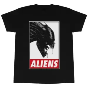 Image of Alien Womens/Ladies Logo Boyfriend T-Shirt (L) (Black)