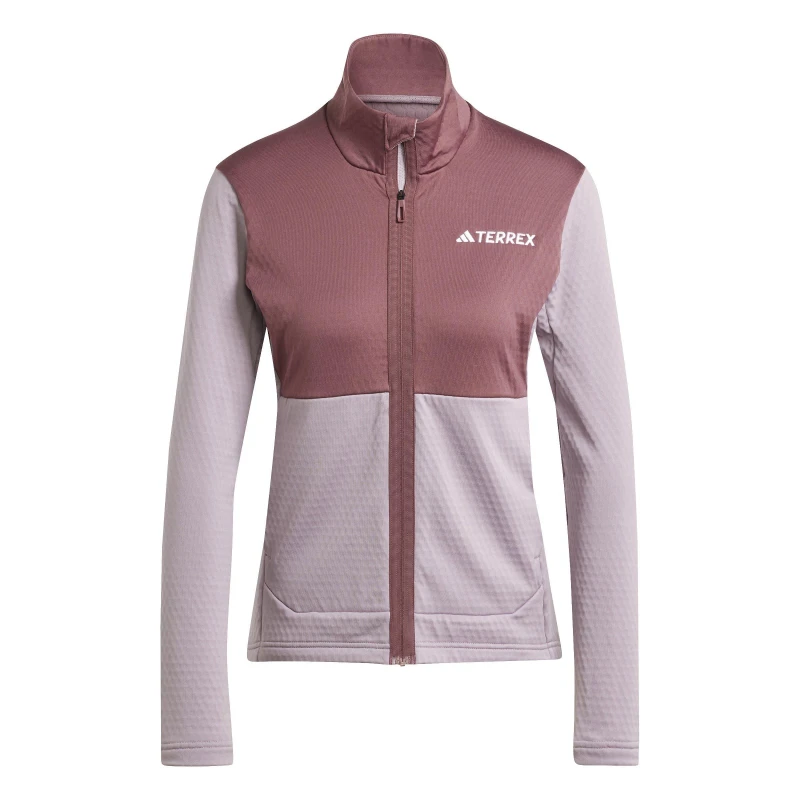 Image of adidas Terrex Multi Light Fleece Full-Zip Jacket Womens Preloved Fig female 10 (S)
