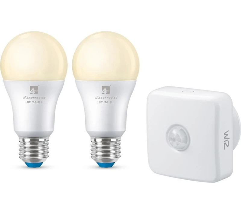 Image of 4lite WiZ Connected A60 Warm White WiFi LED Smart Bulb - E27 Large Scr