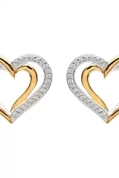 Image of Ladies Unique & Co Sterling Silver Earrings ME-821GO