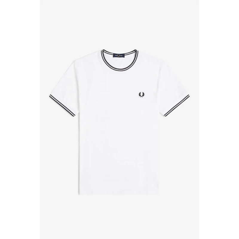 Image of Fred Perry Twin Tipped T-Shirt White 100 male M