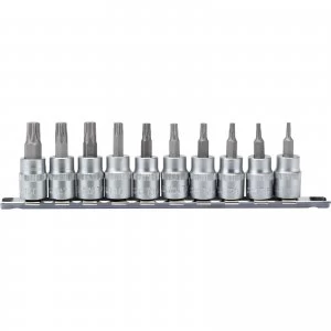 Image of Draper 10 Piece 3/8" Drive Torx Socket Bit Set 3/8" 55mm