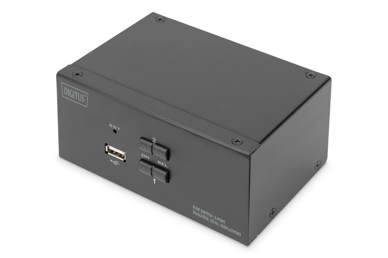 Image of Digitus KVM Switch. 2-Port. Dual Display. 4K. DisplayPort