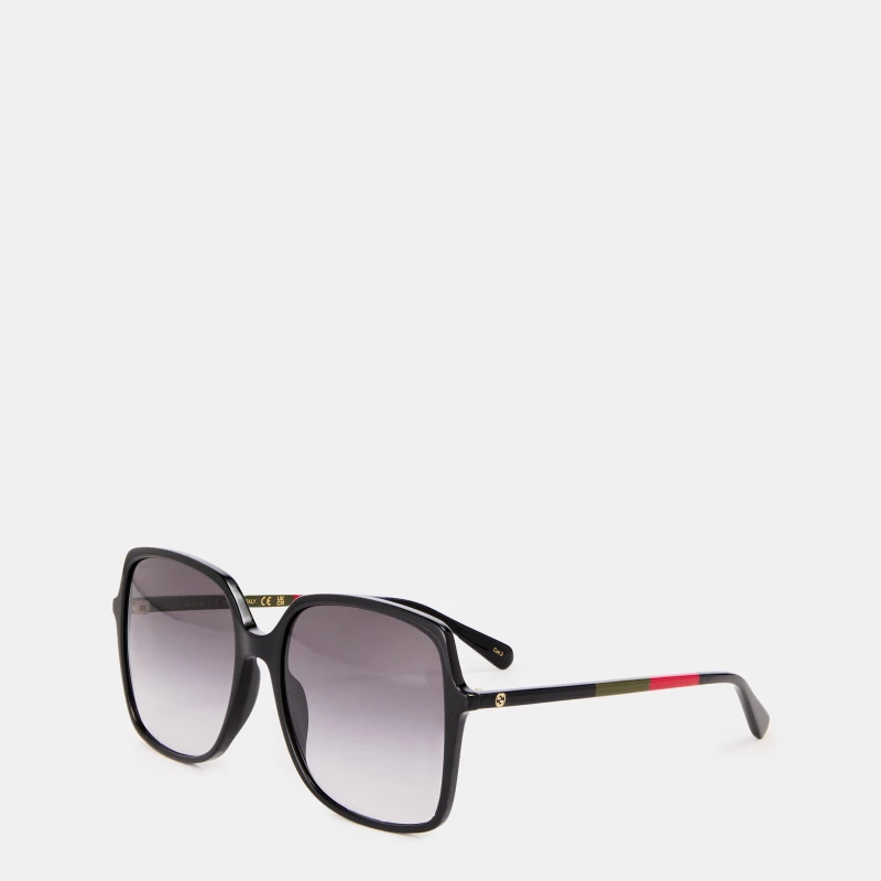Image of Gucci Womens Square Black Grey Gradient GG0544S Black Female One Size