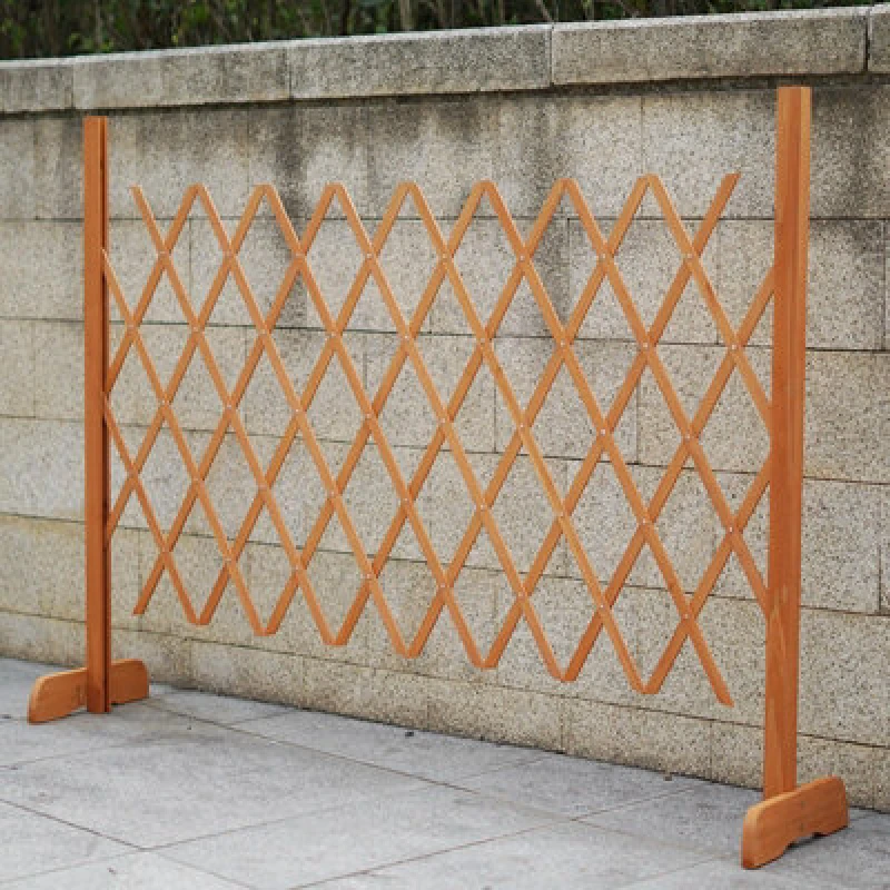 Image of Gr8 Garden Expanding Garden Wood Fence Freestanding Screen Brown