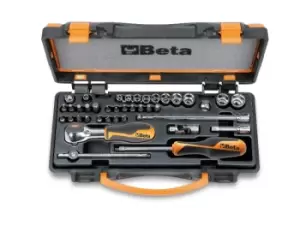 Image of Beta Tools 900/C11HR 38pc 1/4" Drive Ratchet, Socket & Bit Set 009000980