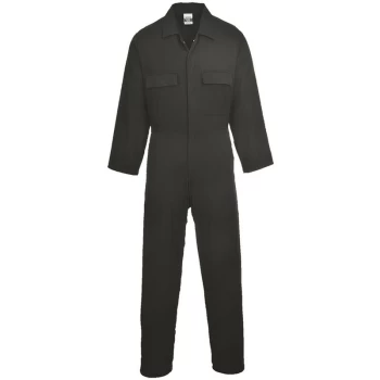 Image of Portwest - S998BKRS - sz S Euro Work Cotton Coverall - Black