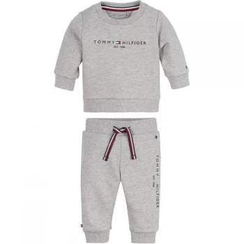 Image of Tommy Hilfiger Essential Crew Neck Jogger Set - Grey P01