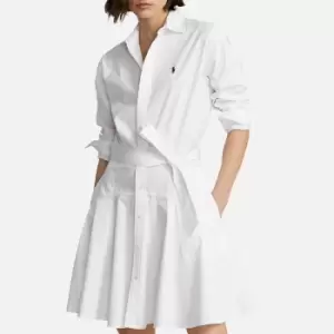 Image of Polo Ralph Lauren Panelled Cotton-Poplin Shirtdress - UK 6