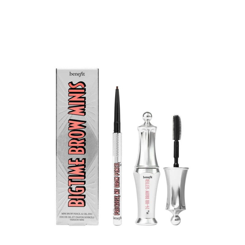 Image of benefit Bigtime Brow Minis - Precisely, My Brow Pencil and Gel Setter Duo (Various Shades) - Warm Black-Brown