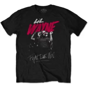 Image of Lil Wayne - Fight, Live, Win Unisex XX-Large T-Shirt - Black