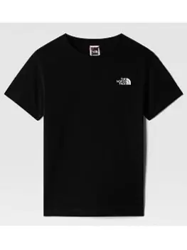 Image of Boys, The North Face Kids Short Sleeve Simple Dome Tee - Black/White, Size S=7-8 Years