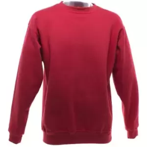 Image of UCC 50/50 Mens Heavyweight Plain Set-In Sweatshirt Top (L) (Red)
