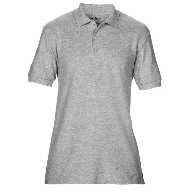 Image of Gildan Womens Hammer Double Pique Welted Sport Polo Shirt in Grey Size: Small Grey Female S