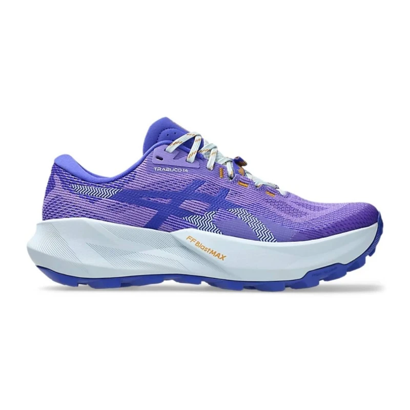 Image of Asics Trabuco 14 Purple Orange SS26 Womens Shoes, Size 42 - EUR