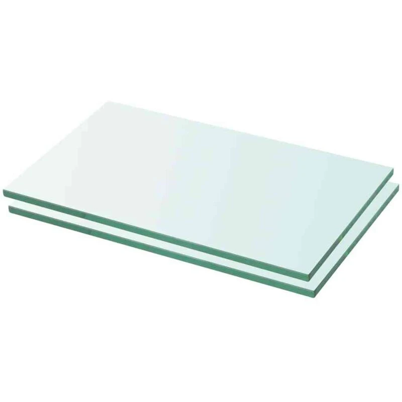 Image of VIDAXL Shelves 2 pcs Panel Glass Clear 30x12cm vidaXL 3051547