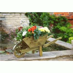 Image of Smart Garden Extra-Large Woodland Wheelbarrow Planter