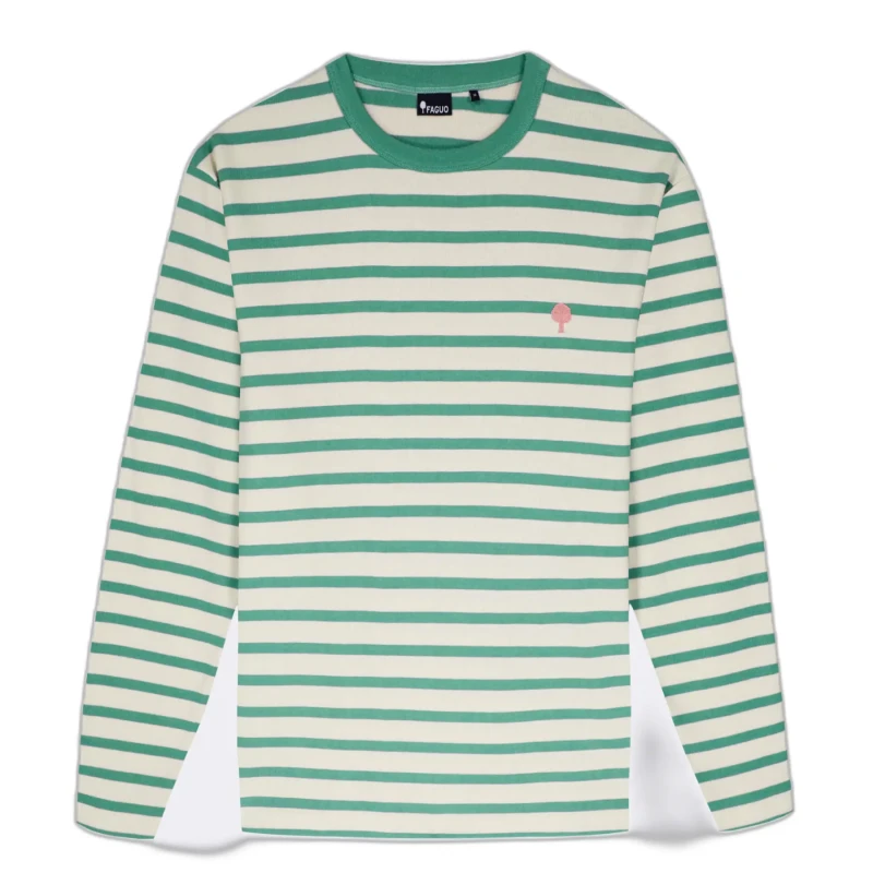 Image of Faguo Long sleeve T-Shirt Faguo Aubrack Vert Male XL