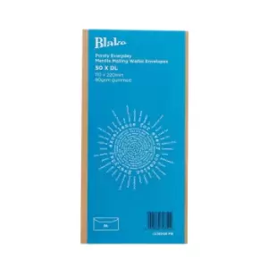 Image of Ryman Gummed Envelopes DL 80gsm Pack of 50, Manilla